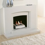 Screwfix - White Stone Effect Gas Inset (Polaris)