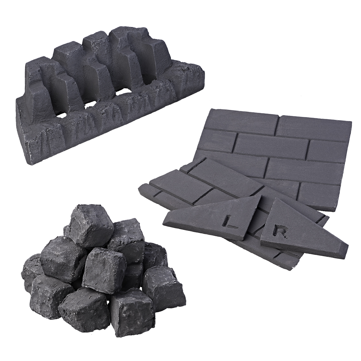 Complete Coal Effect Slimline Ceramic Kit